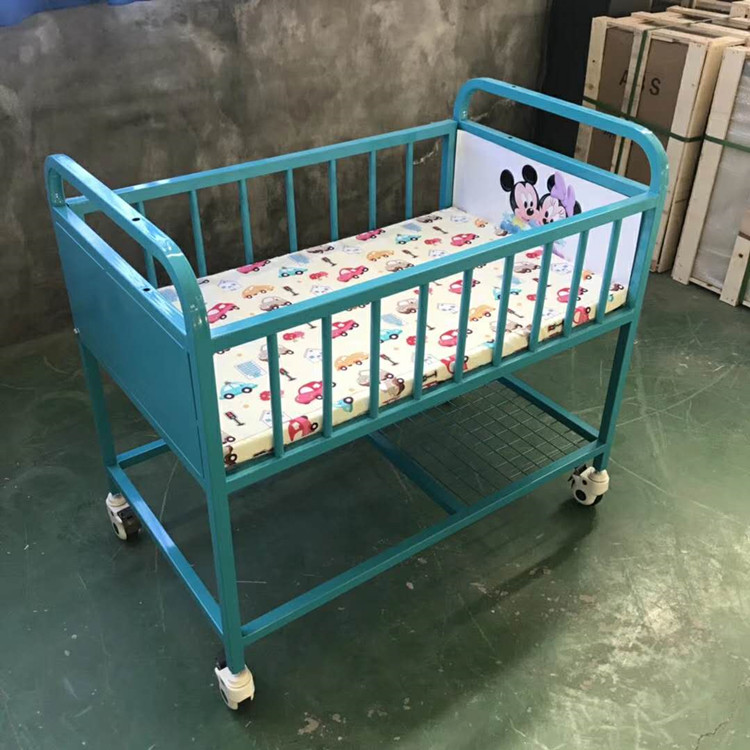辰光豪华移动儿童单摇床 可调节护栏儿童床 医院
